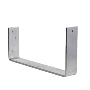 300 Box Gutter 335mm External Bracket Pan Fix Aluminium Plain