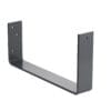 300 Box Gutter 335mm External Bracket Pan Fix Aluminium Powdercoated
