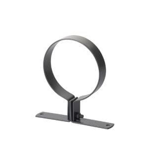 80mm 2 Piece Downpipe Clip Aluminium Powdercoated